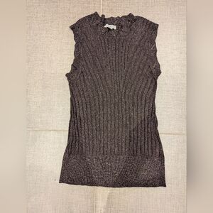 Joie Glittery Expresso Brown Tank Top